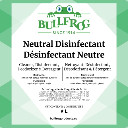 Neutral Disinfectant front label image